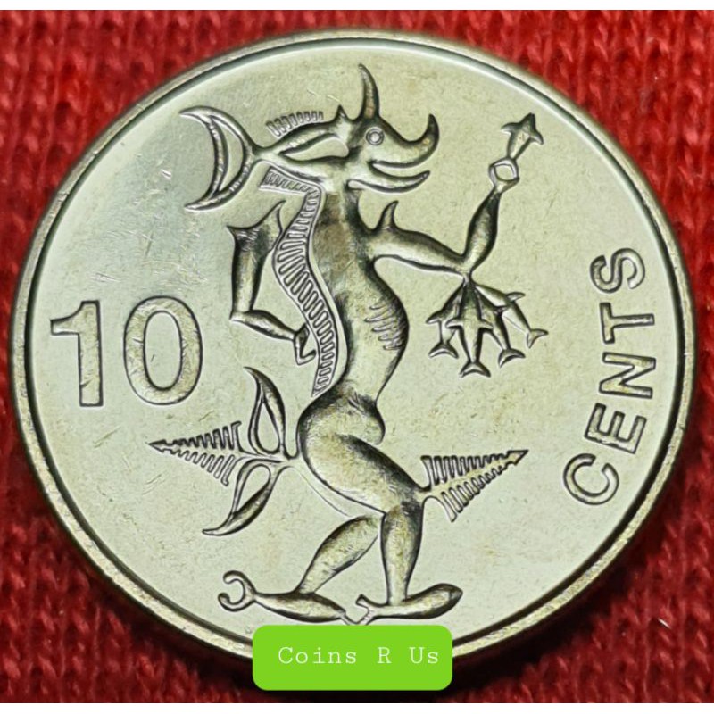 เหรียญต่างประเทศ หมู่เกาะโซโลมอน ชนิด 10เซนต์ UNC ปี 2012 ขนาด 16.86 มม.หายากสวยงามตามภาพน่าสะสม