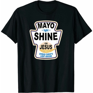 Tee เสื้อขาว เสื้อเด็กหญิง - ขายราคาถูกแฟชั่นชุดลําลองคริสเตียน Mayo แสงส่องแสงพระเยซูโลโก้เสื้อยืด