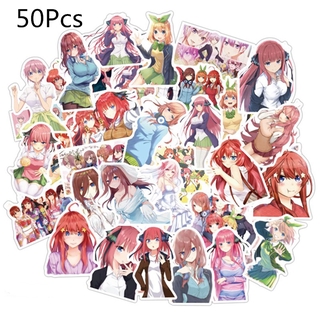 The Quintessential Quintuplets Stickers 50Pcs/Set Japanese Anime Waterproof Stickers  Decal for Toys