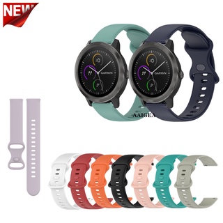 สายนาฬิกาข้อมือซิลิโคน แบบนิ่ม ขนาด 20 มม. สําหรับ Garmin Vivoactive 3 Music element Forerunner 645 245 Venu Sq