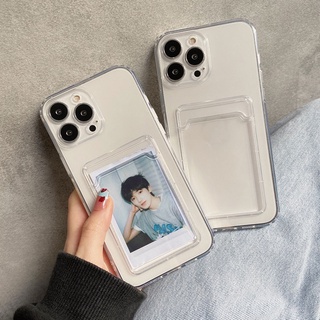 เคสมือถือแบบใส มีช่องใส่บัตร สำหรับ Xiaomi Mi 9T 10T 11T 11 Lite Poco F3 F4 X3 X4 X5 Pro M3 M5 M4 Pro Redmi Note 7 8 9 9S 10 10S 11 11S 12 12S 9A 9C 10C