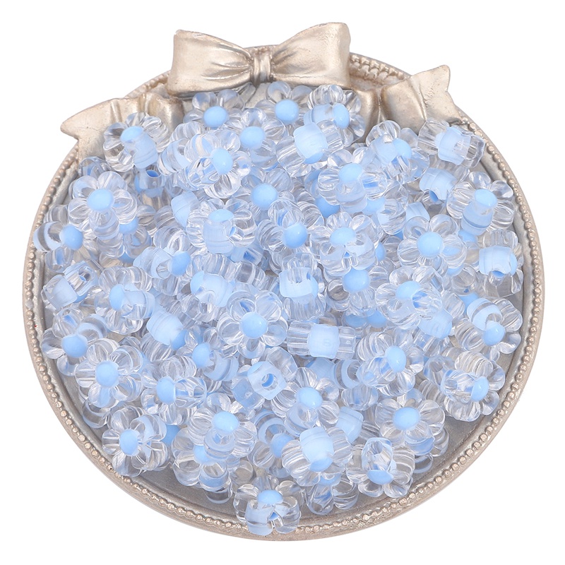 50ชิ้น/ล็อตโปร่งใสโปร่งใสอะคริลิดอกไม้ลูกปัดลูกปัดลูกปัดลูกปัดหลวมทําเองเครื่องประดับอุปกรณ์เสริมทอมือสร้อยข้อมือเชือกผมประดับด้วยลูกปัดวัสดุ - รูปที่ 4