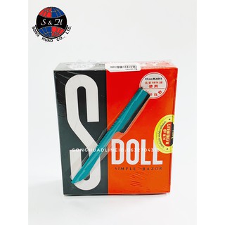 SDOLL มีดโกนหนวด มีดโกนหนวดแบบมีด้ามจับ กล่องสีดำแดง ที่โกนหนวด ใบมีดอเนกประสงค์ โกนเกลี้ยงเกลา คม ทนทาน ใช้ได้นาน