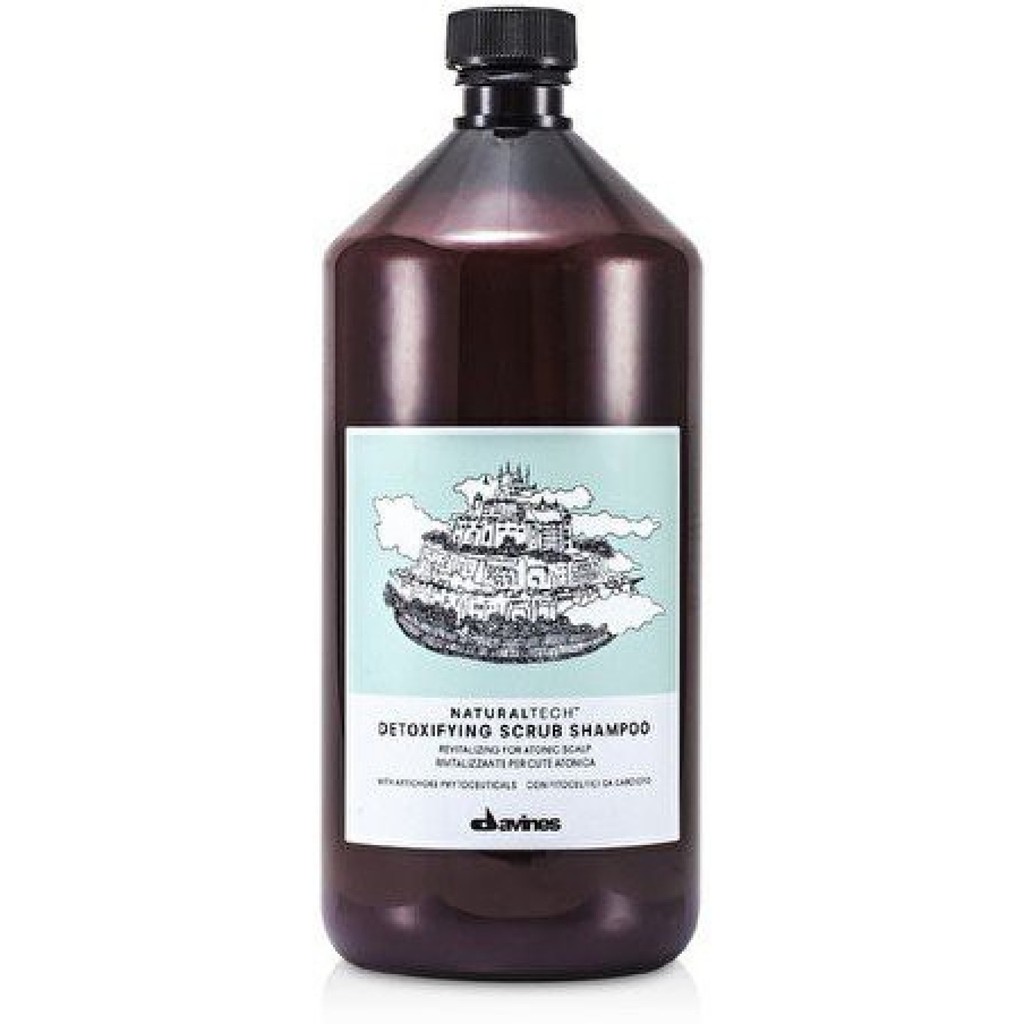 Davines DETOXIFYING SCRUB SHAMPOO 1000 ml แชมพูสครับ ทำความสะอาดหนังศีรษะอย่างล้ำลึก
