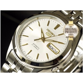 SEIKO 5 Automatic Mens Watch Stainless Strap รุ่น SNKK09K1 - สีเงิน/สีทอง