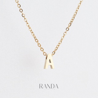 Randa สร้อยคอตัวอักษร สีทอง ตัวพิมพ์ใหญ่ A-M สแตนเลส เลือกคว…
