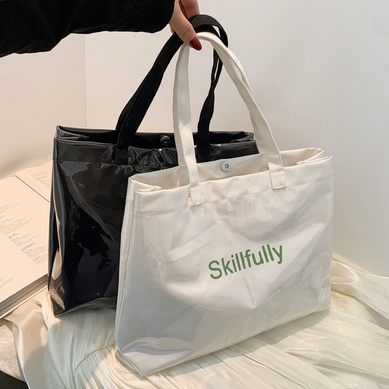 (w216)กระเป๋าผ้าช้อปปิ้งskillfully เป็นพลาสติกกันน้ำ vgetbag