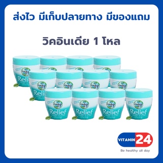 ((12 ขวด)) วิคอินเดีย vick บรรเทาหวัด คัดจมูก Relief Amrutanjan ของแท้ วิคเด็ก บรรเทาอาการหวัด น้ำมูกไหล แก้ไอ