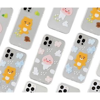 🇰🇷[Korean Kakao Friends Clear Case] Compatible for iPhone Samsung Galaxy Hard Slim Light Cute Lovely Made in Korea