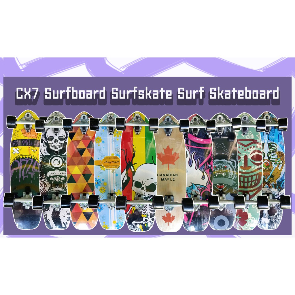 พร้อมส่ง !! สินค้าอยู่ไทย จัดส่ง1-2วันถึง CX7 Surfboard Surfskate Surf Skateboard เซิร์ฟเสก็ต