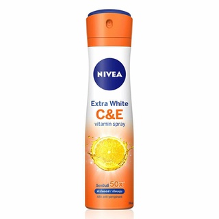 นีเวีย เอ็กซ์ตร้า ไวท์ ซี แอนด์ อี สเปรย์ 150มล. 1 ชิ้น NIVEA SPRAY EXTRA WHITE C&amp;E 150 ML