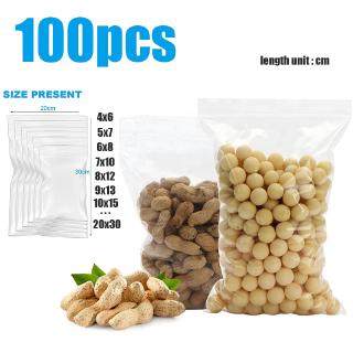 ถุงซิปล็อคพลาสติก 8 ขนาด 100 ชิ้น