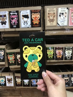 Ted a car : Pineapple แผ่นน้ำหอมหมี กลิ่น สัปปะรด