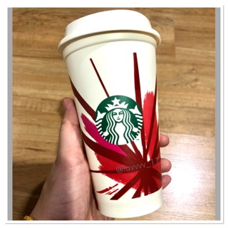 Starbucks 2012 Christmas Edition Reusable White Cup USA 16oz.