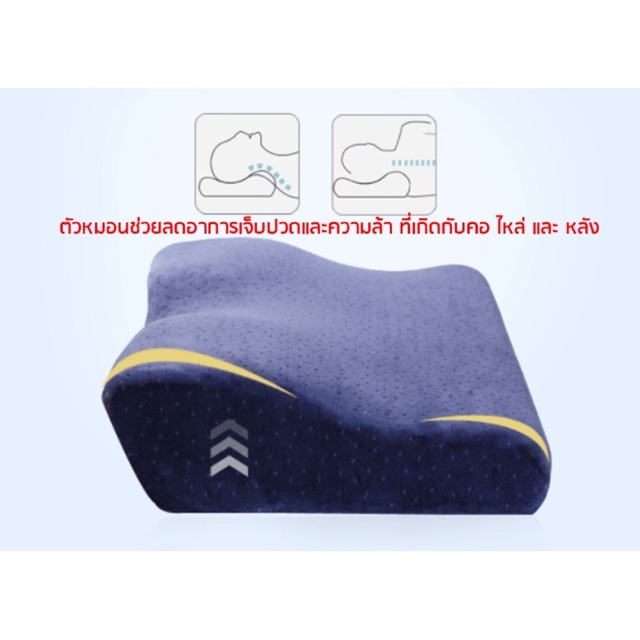 หมอนสุขภาพ หมอนหนุนเพื่อสุขภาพทรงButterfly หมอนหนุนนอน หมอนรองนอน Memory foam 100 %
