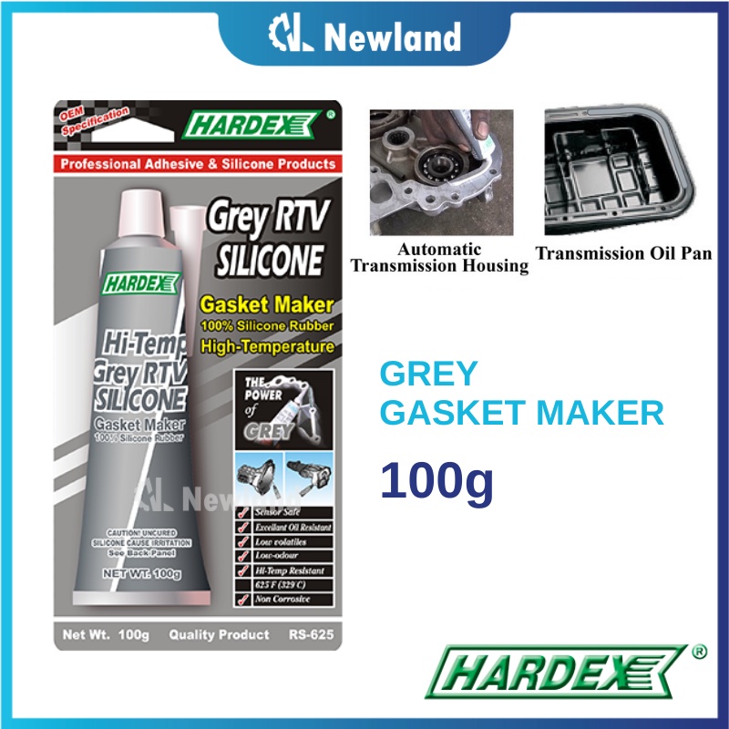 Hardex Gam Gasket / เครื่องทําปะเก็นซิลิโคน RTV สีเทา (100g) RS-625