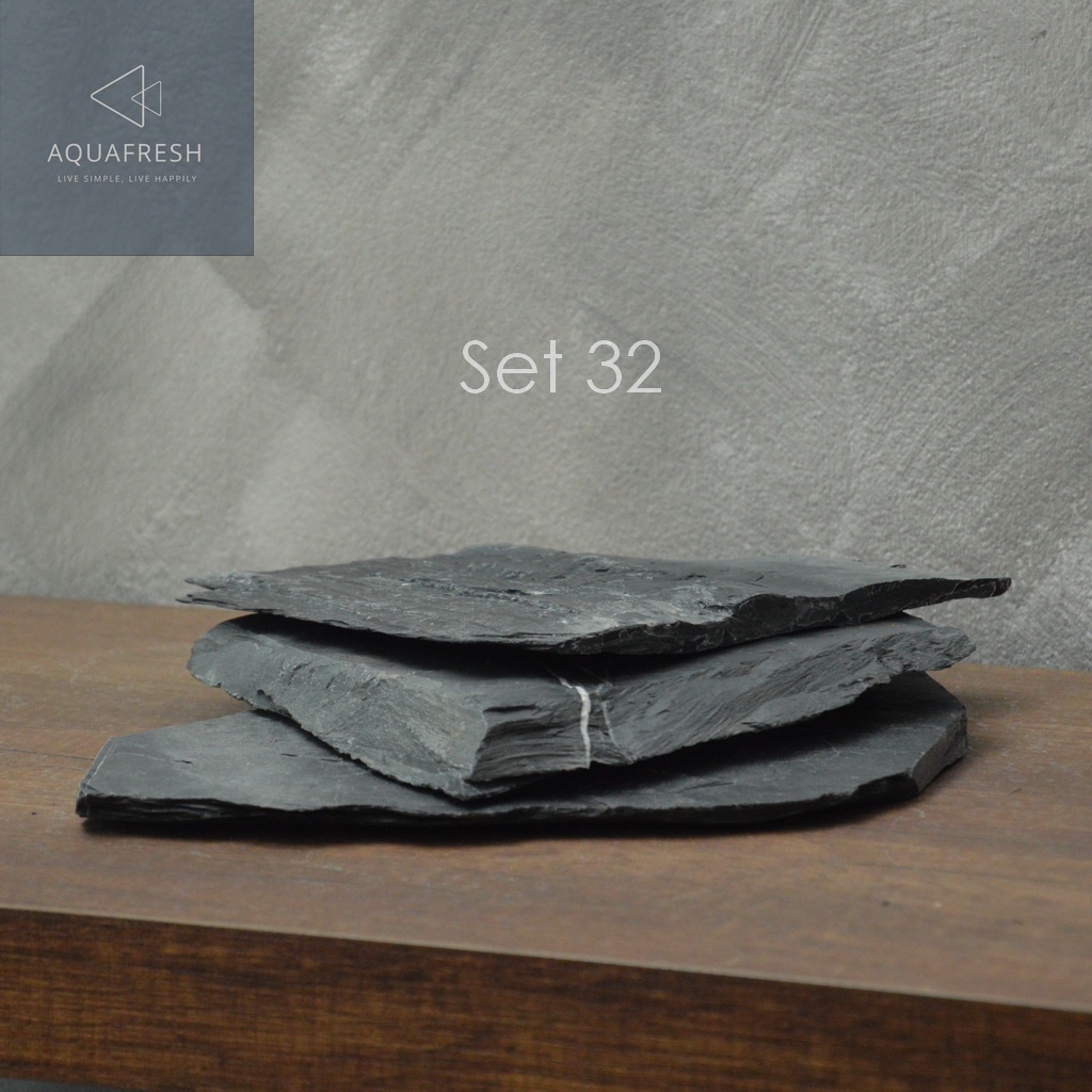 แผ่นหินกาบ (Slate plate) 1 แผ่น ใช้ตกแต่งตู้ปลา ตู้สัตว์เลี้ยง แต่งสวน เป็นพร็อพถ่ายรูป Display ราคา ถูกที่สุด ดีลบีเคเค แกลเลอรีภาพที่ 8