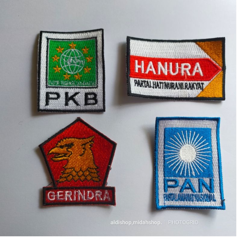 Pkb HANURA GERINDRA PAN โลโก้ปักปาร์ตี้ - midahamoorea.th - ThaiPick