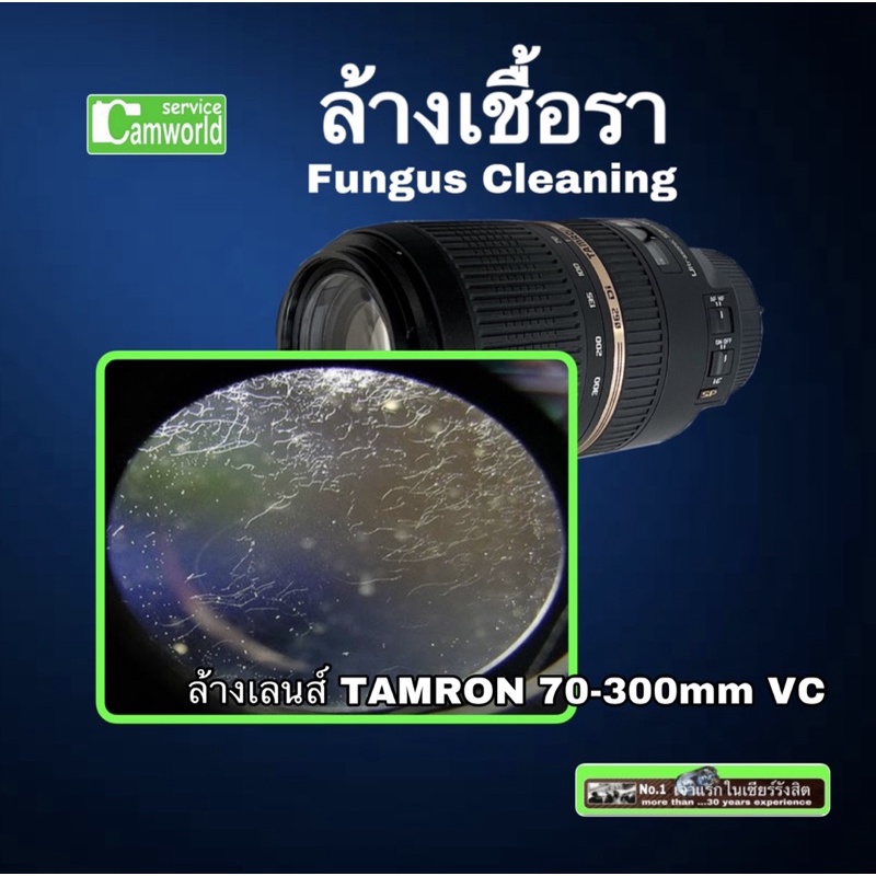 ซ่อมเลนส์ TAMRON 70-300mm VC ล้างเชื้อรา Lens Repair Fungus Cleaning ช่างฝีมือดี 30ปีประสบการณ์ รูปแบบบริษัท ส่งฟรี