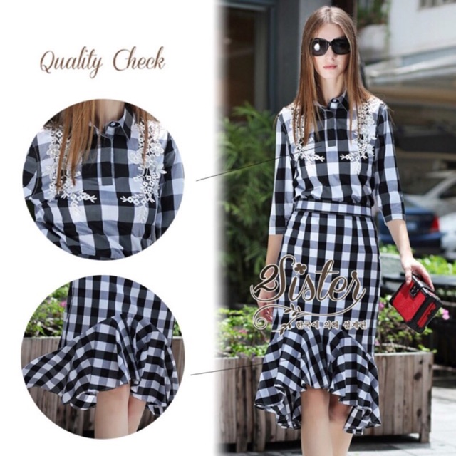 2Sister Made, Korea scott set with Wihte flora chest style Lady Vermouth