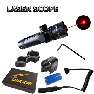 เลเซอร์ติดปืนยาวของแท้ Laser Scope ปรับใน สีแดง ชุดเลเซอร์อินฟราเรดสีแดงและสีเขียวขนาด 11 มม