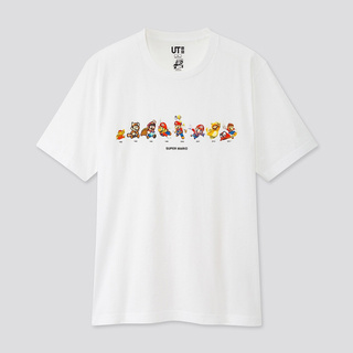 🌟พร้อมส่ง🌟UNIQLO ใหม่ เสื้อยืดลําลอง แขนสั้น คอกลม พิมพ์ลาย SUPER MARIO 35TH สําหรับผู้ชาย XS-3XL