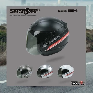 SPACE CROWN หมวกกันน็อค รุ่น WS-1 ขนาดฟรีไซค์ (รอบหัว57-59cm.)