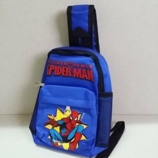 เป้สะพายเฉียง กระเป๋าคาดอก Shoulder bag ลาย สไปเดอร์แมน Spiderman ขนาด 6x10x3 นิ้ว