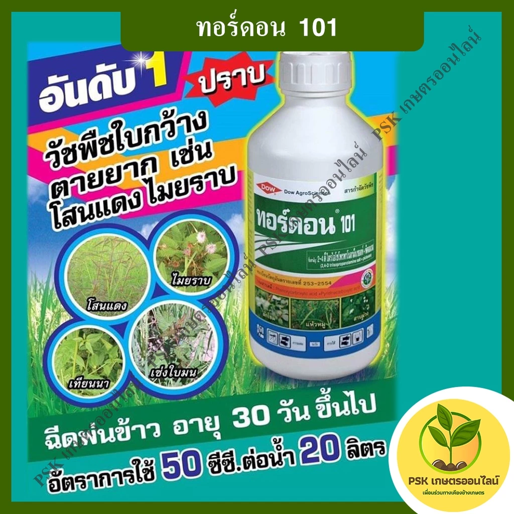 ทอร์ดอน 101 สารกำจัดวัชพืช ยาฆ่าหญ้า(PSK เกษตรออนไลน์)
