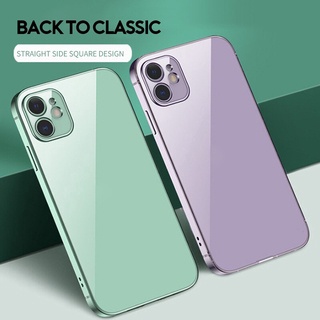 เคสซิลิโคน TPU ใส กรอบสี่เหลี่ยม เข้ากันได้กับ iPhone 11 Pro max 7 8 Plus xs max x 12 SE 2020