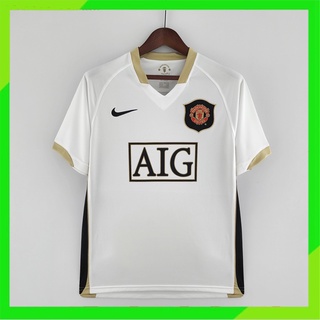 เสื้อกีฬาแขนสั้น ลายทีมชาติฟุตบอล Man Utd Away 06-07 ชุดเยือน สไตล์เรโทร