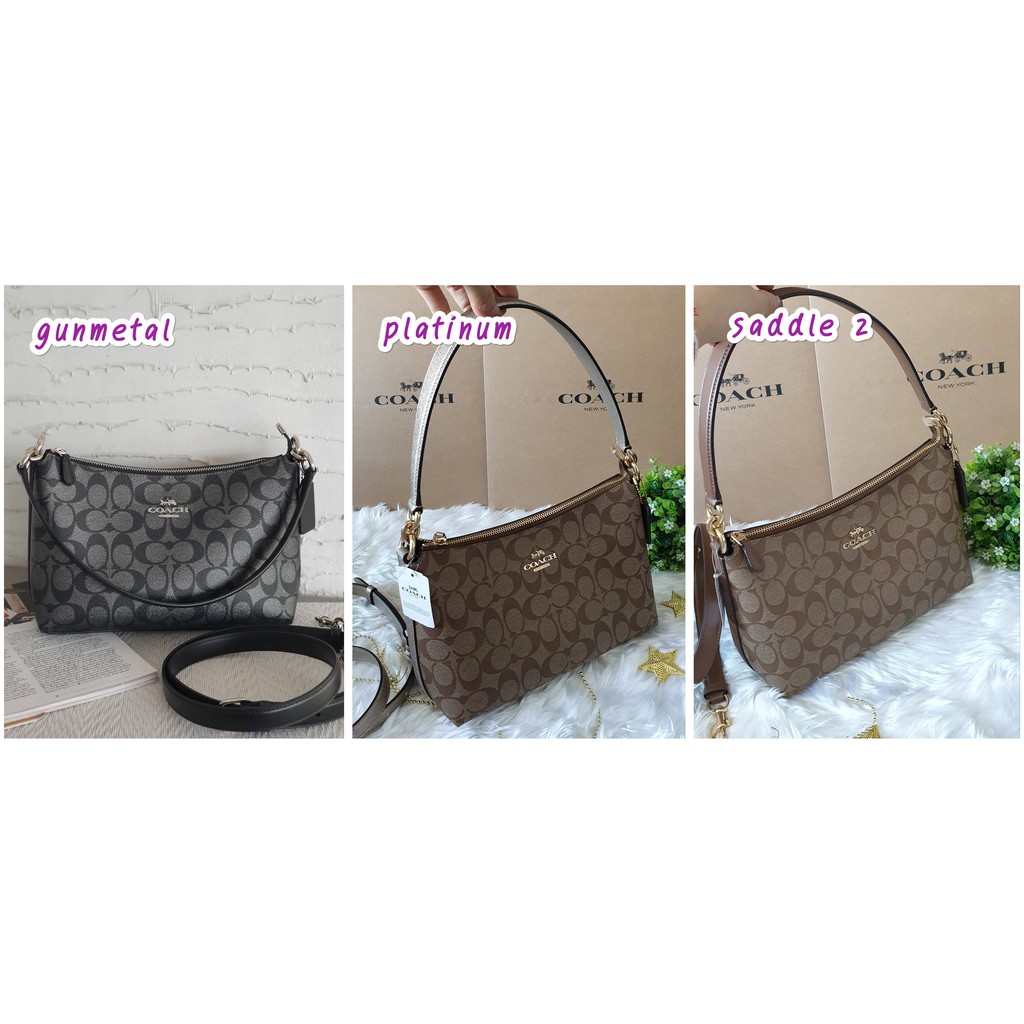 Coach แท้ ✔️ พร้อมส่ง กระเป๋าสะพายไหล่ | Coach Lewis Shoulder Bag in Signature Canvas