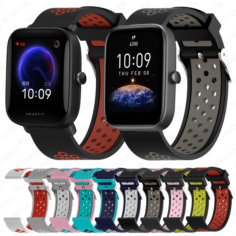 สายนาฬิกาข้อมือซิลิโคน สําหรับ Amazfit Bip 3 3 Pro Bip U U Pro Bip S Lite Sport 20 มม.