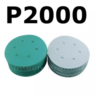 เบอร์ 2000 กระดาษทรายกลม 6" 6รู (100 แผ่น) Hook Velcro Grit Wet/Dry Sanding Discs