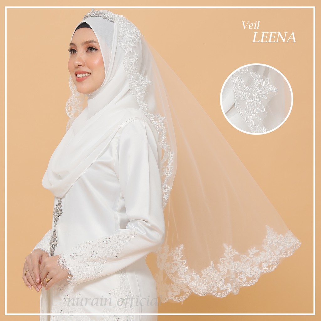 Veil Leena / Veil Nikah / Veil Tunang / Veil Pengantin / Veil Sanding / Nurain.My