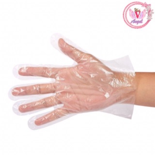 ถุงมือพลาสติก PVC โปร่งใส แบบใช้แล้วทิ้ง 10 คู่ 20 ชิ้น