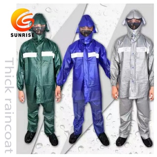 （COD）Raincoat rubber Makapal Kapote popular waterproof raincoat with trousers