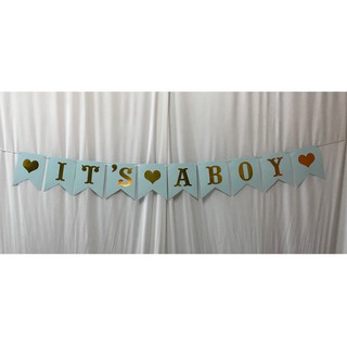 ธงต้อนรับสมาชิกใหม่ ITS A BOY/GIRL ขนาดใหญ่