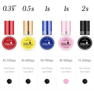 Glamlash กาวต่อขนตาปลอม สีดํา สําหรับมืออาชีพ แห้งเร็ว 0.3-2 วินาที Lash Glue