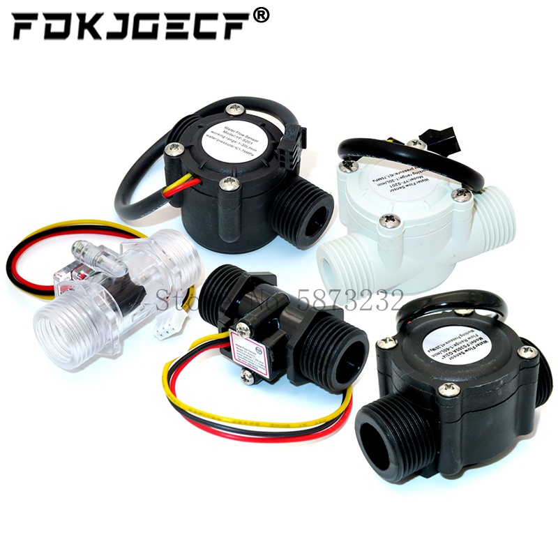 Yf-s201 เซนเซอร์วัดการไหลของน้ํา 4/6 จุด G1/2/3/4 อินเตอร์เฟซ FS300A เครื่องวัดการไหลของน้ํา ฮอลล์มิ