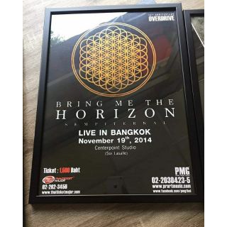 โปสเตอร์คอนเสิร์ต Bring me the horizon live in Bangkok 2014 พร้อมเข้ากรอบ