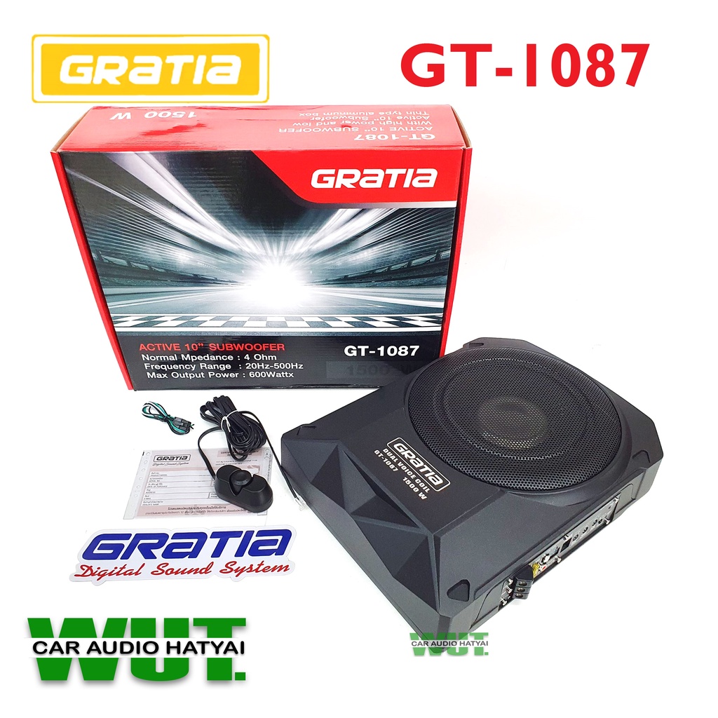 Gratia  Subbox ซับบ๊อค ซับวูฟเฟอร์ ขนาดดอก 10นิ้ว (วอยซ์คู่) กำลังขับ 600W +พร้อมรีโมทบูสเบส Gratia 