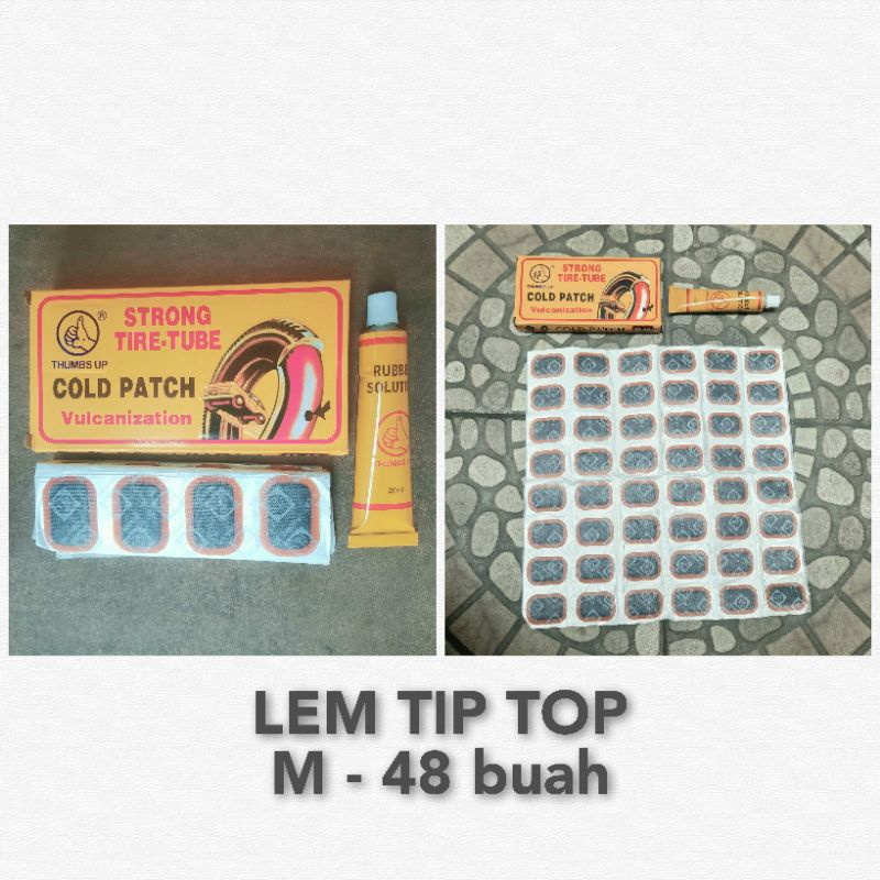 TIP TOP GLUE - TIRE PATCH - COLD PATCH VULCANIZATION THUMBS UP ขนาด M และ L