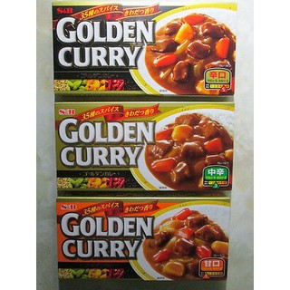 S&amp;B เครื่องแกงกะหรี่สำเร็จรูป ชนิดก้อน ตราเอสแอนด์บี ขนาด 198/220 กรัม Golden Curry Sauce