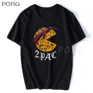 T-shirt  เสื้อยืดแขนสั้นลําลอง พิมพ์ลาย Tupac Shakur R.I.P สไตล์ฮิปฮอป สตรีท สําหรับผู้ชาย 2 ชิ้นS-5XL