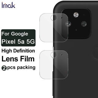 Imak Google Pixel 5A 5G Lens Film ฟิล์มกระจกนิรภัยกันรอยเลนส์กล้อง HD พร้อมฝาปิดเลนส์กล้อง Glass Back Camera Lens Film