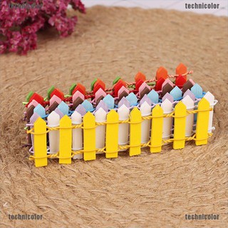 [technicolor] รั้วไม้จิ๋ว DIY สําหรับตกแต่งสวน บ้านตุ๊กตา 5 ชิ้น