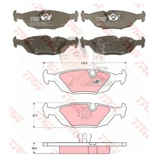 GDB299 ผ้าเบรค-หลัง(TRW) (เนื้อผ้า COTEC) BMW 520i (E28) /BMW 316, 318i,320i, 325i (E30)