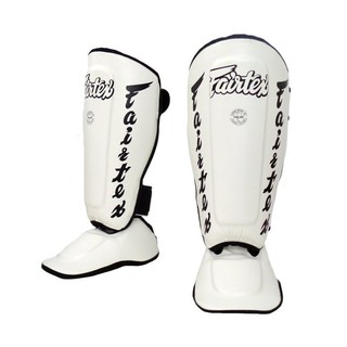 Fairtex SP7 Twisted Shin Pads นับแข้ง Fairtex รุ่น SP7 สีขาว ไซต์ M