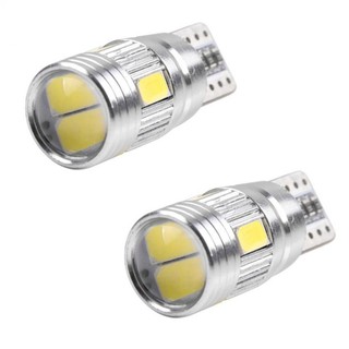 หลอด LED ไฟหรี่ ขั้วเซรามิก T10 1ชั้น แสงสีขาว 1 คู่ (WHITE ) LED84-racing